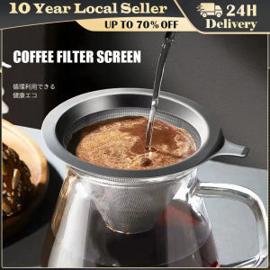 Portable Coffee Filter Stainless Steel Easy Clean Reusable Double Layer Coffee Funnel Paperless Pour Over Holder Coffee Dripper