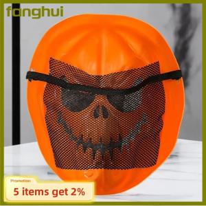 fanghui Halloween Horror Devil Mask Pumpkin Mask Funny Cosplay Roleplay Mask Demon Terror Carnival Party Costume Props