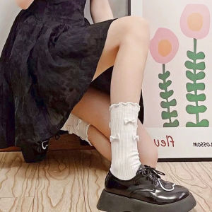 ฤดูร้อนใหม่โลลิต้าโบว์ถุงเท้าผ้าฝ้ายถุงเท้าน่องผู้หญิง JK หวานและน่ารักทางเลือกของหญิงสาว