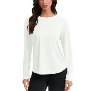 Womens Workout Shirts UPF 50+ Long Sleeve Blouse for Yoga Hiking Tops Lightweight Quick Dry UV Protection Outdoor L5CT02