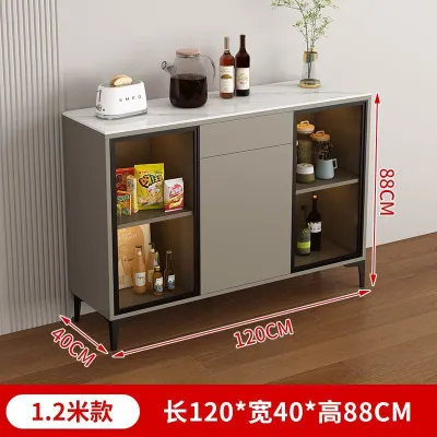 Sideboard Cabinet Nordic Light Luxury Sintered Stone Wall Multi-Functional Simple Modern Tea Cabinet Kitchen Cupboard Living Room Storage Cabinet
