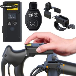 Wireless Bicycle Front Lamp with Smart Light Sensor and Horn Remote Rechargeable LED Light for Night Cycling