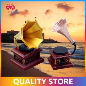 [Eleanor] Dollhouse Vintage Phonograph Miniatures Model Living Room Accessories Of Doll House Decor Kids Pretend Play Toys Ornaments Gifts