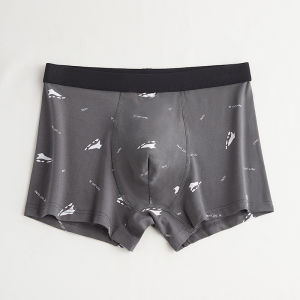 STAR FRUIT Mens Modal Cotton Boxer Briefs Breathable Mid Waist Colorblock Underwear for Spring and Summer