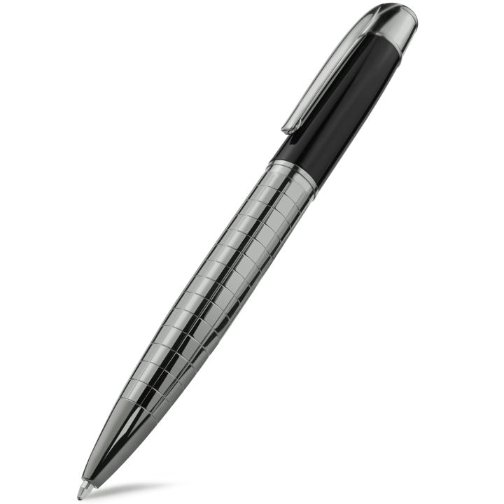 Metal Ballpoint Pen with Retractable Twist Mechanism, Black Ink Medium Point 1.0mm Smooth