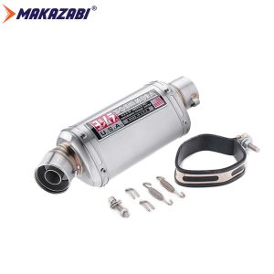 51MM Universal Motorcycle Exhaust Muffler Systems With DB Killer Stainless Steel Exhaust Muffler Canister Tail Pipe For BMW Yamaha Kawasaki HONDA suzuki QJmoto CFmoto Triumph SYM etc