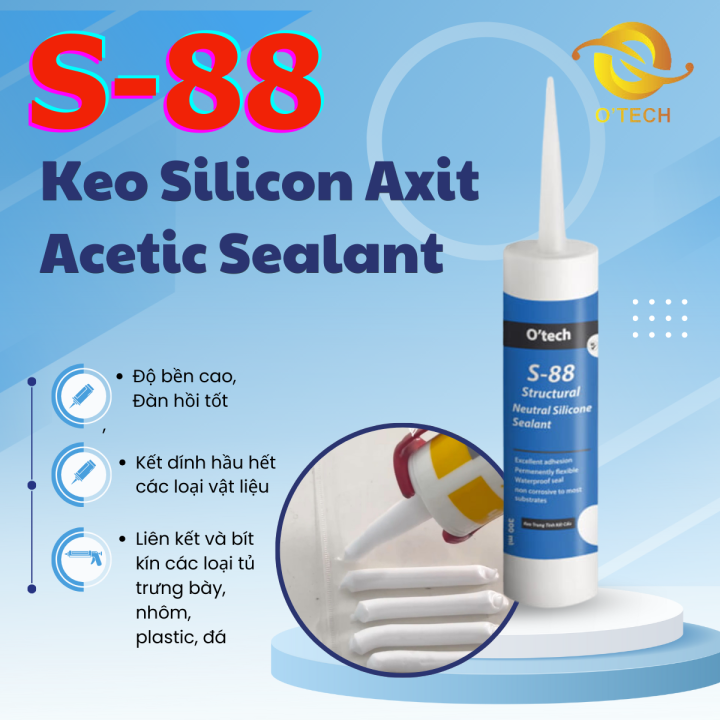 Keo silicone trung tính kết cấu O'tech S-88 · Dán kín và kết cầu kính ...