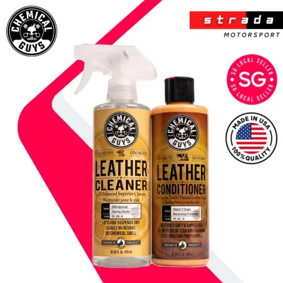 Chemical Guys Leather Care Starter Kit Leather Cleaner + Leather Conditioner 473ml