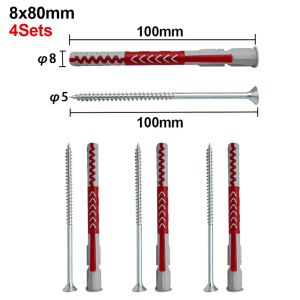 BHYJGD 4Sets Hai màu Vít nở Cây gai răng cưa Nhựa Nylon Móc treo tường Bền bỉ Ống giãn nở Mỏ neo cố định dành cho tường gạch xốp rỗng
