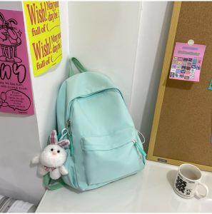 2023 New Arrival Schoolbag Female Korean High School Mori Style Japanese Backpack All-Match Primary School Student Junior High School Student Fresh Simple Backpack South Korea INS Style Cute Bear High School Student Backpack GIRLS Backpack