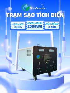 Trạm sạc tích điện công suất 2000W có UPS – Giải Pháp Năng Lượng Thông Minh Cho Gia Đình