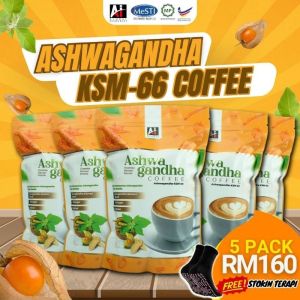 KOPI ASHWAGANDHA KHAS BUAT JEJAKA DAN GADIS COMBO 5 PACK
