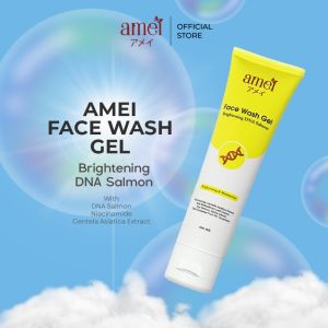 Amei Face Wash Gel - Dengan Kandungan Dna Salmon Mencerahkan Melembabkan Menyamarkan Bekas Jerawat Flek Hitam ( amei official store )