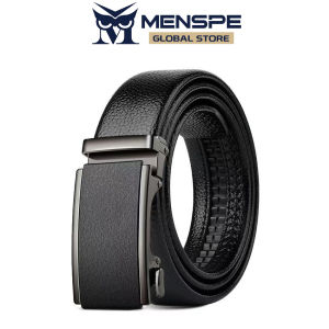 MENSPE เข็มขัดลำลองธุรกิจสำหรับผู้ชายเข็มขัดหัวเข็มขัดอัตโนมัติเข็มขัดกางเกงกีฬาขายาวสำหรับวัยรุ่นสายคาดเอวหนังวัวสองชั้นเข็มขัดทนทานเรียบง่าย
