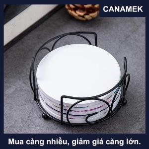 【CANAMEK】 Coaster chủ Mat lưu trữ giá bảng Mat chủ trà cà phê Mug placemat lưu trữ tổ chức bảng phụ kiện nhà bếp