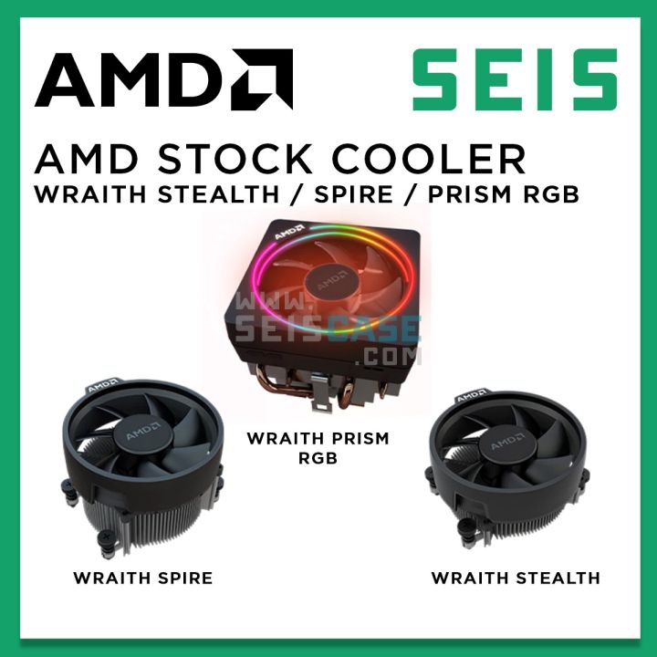 AMD Stock Cooler Wraith Spire Stealth Prism RGB Ryzen 7 2700X Processor ...