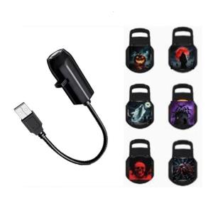 Atmospheres Light USB Powered Halloween Projector Rotatable Design ABS Texture for Images Bedroom Living Room Decorating