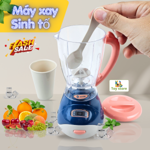 Đồ Chơi Nhà Bếp Máy Xay Sinh Tố Bằng Nhựa Chạy Pin Kèm Hiệu Ứng Xoay Và Đèn. Shopcuabebb