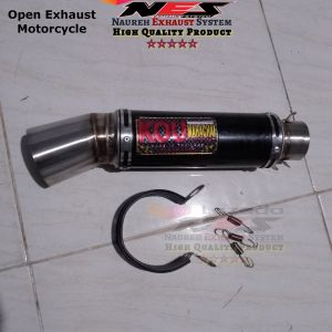 Knalpot Silencer KOU MAHACHAI / Hitam coating saringan bor boran suara gahar