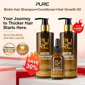 PURC Biotin Hair Growth Oil Shampoo Conditioner Sets Keratin Smoothing Hair Loss Treatment for Men Women Hair Care Products2026