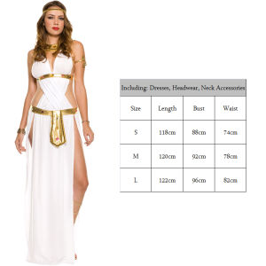 Trang phục nữ thần Hy Lạp cho phụ nữ ATHENA Pharaoh Ai Cập Cổ Trang Phục Cosplay Thời Trung Cổ của nữ hoàng Đầm dài trang phục halloween lạ mắt