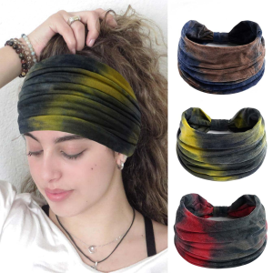 Elegant Boho Headband Elastic Wide Head Wraps Sport Workout Yoga Head Scarf for Women(3PCS)