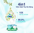 Combo 3 Túi Viên Giặt Quần Áo KA pod 4trong1 làm sạch sâu, kháng khuẩn, giữ màu vải (36/40 viên). 