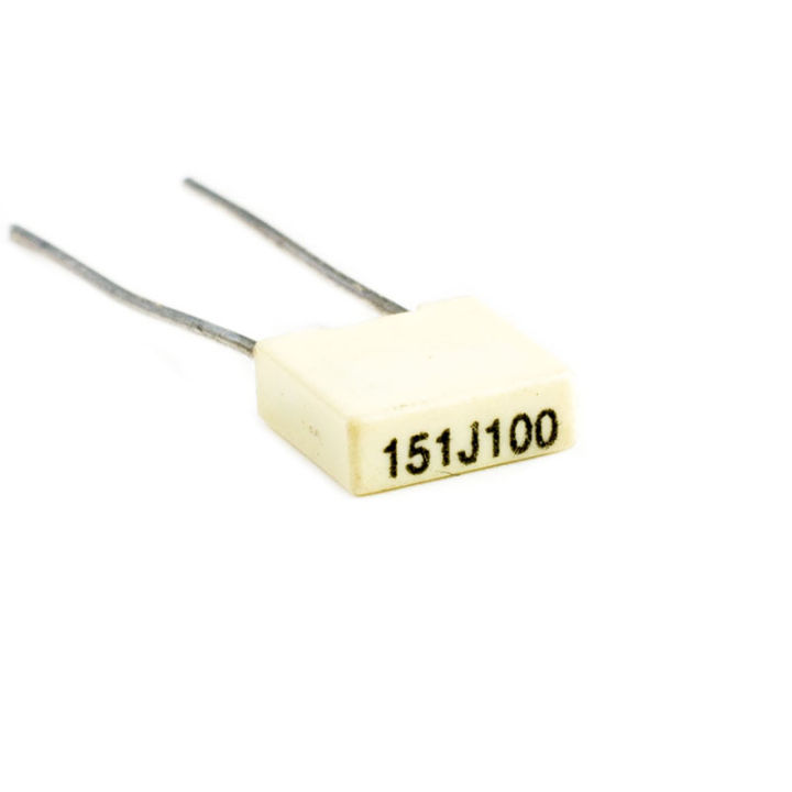 2ชิ้น5% ตัวเก็บประจุชนิดฟิล์ม150pf ฟิล์มโลหะ151ระดับ100V