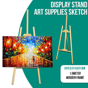 PrintYourStyle Wooden Frame Stand 1.5m Tall for Displaying Sketches Posters & Artwork