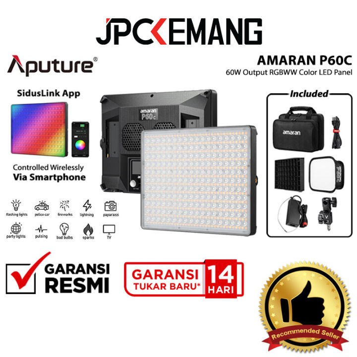 Aputure Amaran P60C 60W RGBWW LED Light Studio Lighting P60 C JPC KEMANG GARANSI RESMI