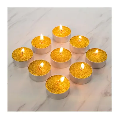 Sing Kong Whee Metallic Tea light Candles - Glitzy Gold