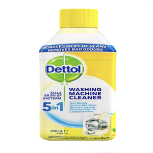 Dettol Washing Machine Cleaner Lemon – 5in1 Deep Clean 250ml Odor Control