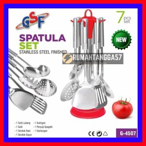 SUTIL SET 7PCS SPATULA DAPUR / SPATULA STAINLESS STEEL GSF / SPATULA SET GSF 4407 / GSF G-4407 / GSF 4507 / GSF G-4507