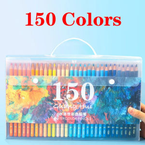 พรีเมี่ยม150สีที่ไม่ซ้ำกันดินสอสีน้ำไม้นุ่มที่ละลายน้ำได้ร่างดินสอชุดสำหรับโรงเรียนจิตรกรรมอุปกรณ์ศิลปะ