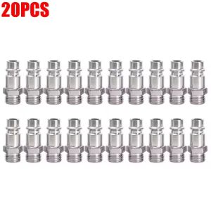 【XZxinzhan】30Pcs EU Pneumatic Fitting Quick Release Air Hose Fitting European Standard Coupling Connector Coupler Air Compressor G1/4 Male Thread