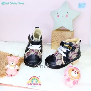 SEPATU BAYI - SEPATU SNEAKERS BAYI LAKI LAKI - SEPATU BOOTS BAYI LAKI LAKI - A27 - ORIGINAL BRAND - CORICH BABY SHOES - PREWALKER - SEPATU BOOTS BAYI - BALITA - ANAK -  BAYI USIA 0 - 11 BULAN - SEPATU SNEAKERS BAYI - BAYI BARU LAHIR