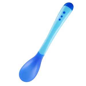 FU Sendok makan bayi silikon Sensor Panas Sendok dan Garpu Pengubah Suhu Bayi B01