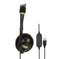 USB Headset Lightweight Comfortable Headphone with Flexible Noise-canceling Microphone Universal for Computers Laptops PCs. 