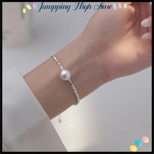 【Jumpping】 สร้อยคอแฟชั่นแบบคล้องคอสีเงินแบบแปลกๆสร้อยข้อมือสร้อยคอมุกสำหรับงานแต่งงานงานเลี้ยงวันเกิดของขวัญเครื่องประดับวินเทจ