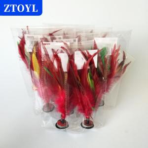 [COD]🔥🔥🔥ZTOYL Fitness Entertainment Colorful Feather Shuttlecock China Jianzi Foot Kick Hand Wheel Fancy Chicken Feather Shuttlecock
