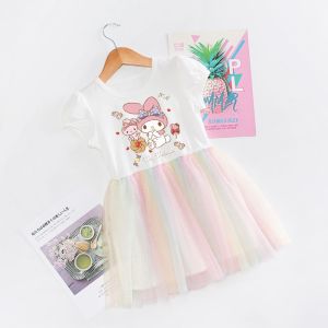 Magic Selection Sanrio Kuromi & My Melody Kids Dress – Kawaii Cute Princess Dress for Girls (1-12 Years)