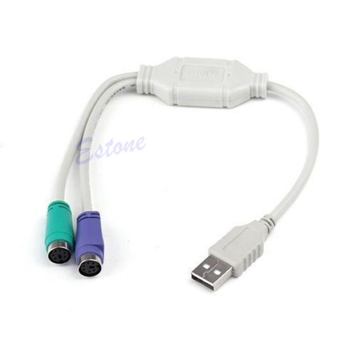 USB to Dual for PS2 Converter Cord Keyboard Mouse Extension Cable for