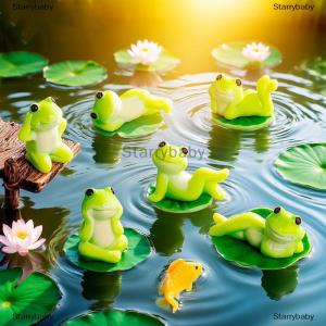 Star ฟิกเกอร์กบลายการ์ตูนขนาด5 6ชิ้นสำหรับตกแต่งตู้ปลาตู้ปลาตู้ปลาภูมิทัศน์ขนาดเล็กสำหรับห้องนั่งเล่น