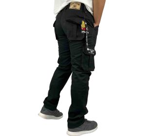STAR COLECTION CELANA PANJANG CARGO PDL PRIA KATUN KANVAS TWILL STAR DENIM HITAM
