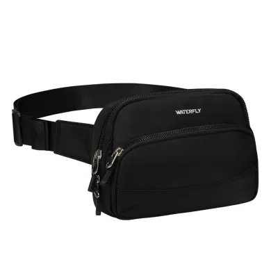 WATERFLY Waist Bag Fanny Pack 2L for Women & Men Fashion Belt Bag Lightweight Hip Pack for Hiking Walking Shopping Outdoor and Daily Running