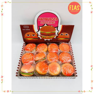 12 pcs Snack Time Burger Squishy Toy C584 Wholesale Paninda Lootbag Fillers