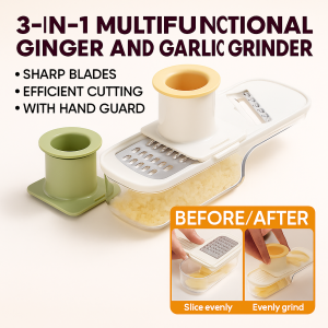 Home Garlic Press 3in1 Multifunctional Kitchen Utensils Ginger Garlic Slicer Grinder All