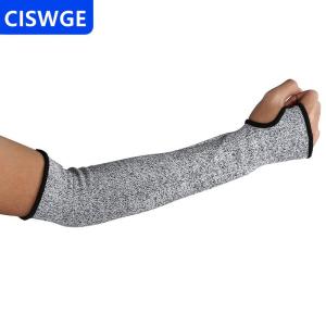 [COD] CISWGE 1Pc Level 5 HPPE Cut Resistant Anti-Puncture Work Protection Arm Sleeve Cover Cut-resistant Arm Sleeve for Men Women