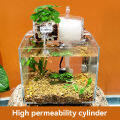 HATELI Aquarium Desktop Fish Tank Silent Filter Small Mini Ecological Fish Tank Plastic Office Free Replacement Aquarium. 