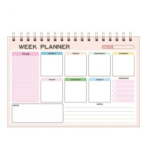 2025 Weekly Planner Notepads To Do List Notebook Twin-Wire Binding Planning Pads for Planning and Organizing Activities